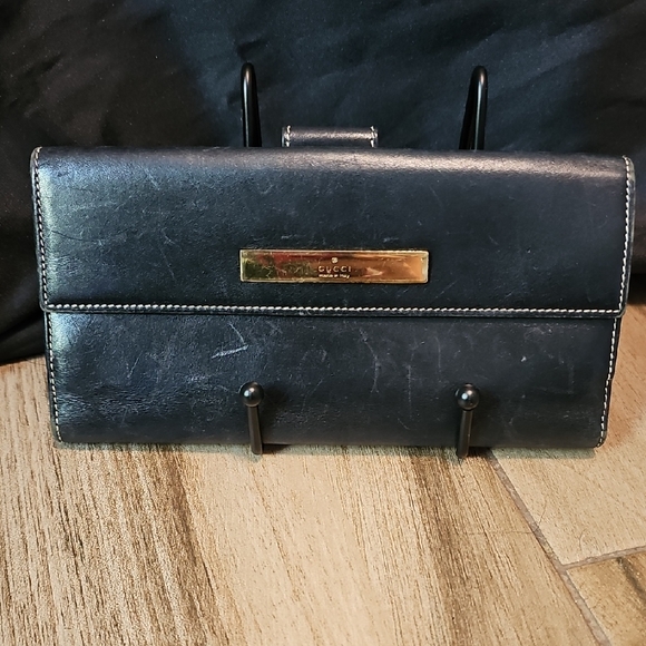 Gucci Handbags - Gucci Long Black Wallet in EUC | BOX & Gucci PAPER included!